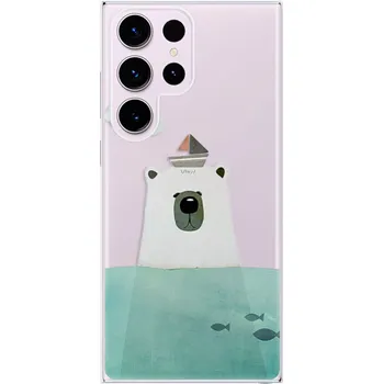 Pouzdro na mobilní telefon Odolné silikonové pouzdro iSaprio - Bear With Boat - Samsung Galaxy S23 Ultra