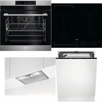 Set domácích spotřebičů AEG BPK742380M + AEG Mastery Bridge IKE64441IB + AEG DGB3523S + AEG FSK73607Z
