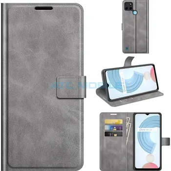 Pouzdro na mobilní telefon Pouzdro Book Realme C21-Y (RMX3263), C25-Y (RMX3269) Retro Calf Texture šedé a zpět 14 Kč s ATC Clubem