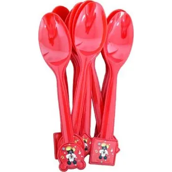 Mickey Mouse Narozeninová party dekorace s motivem Myšák Mickey Varianta: jednorázové lžíce - 10 ks
