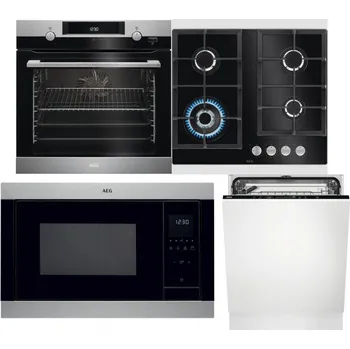 Set domácích spotřebičů AEG Mastery SteamBake BCK455350M + AEG Mastery SpeedBurner HKB64420NB + AEG Mastery MSB2547D-M + AEG FSK73607Z