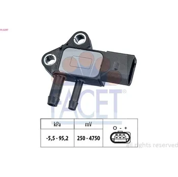 Auto-moto Senzor, tlak výfukového plynu FACET 10.3297