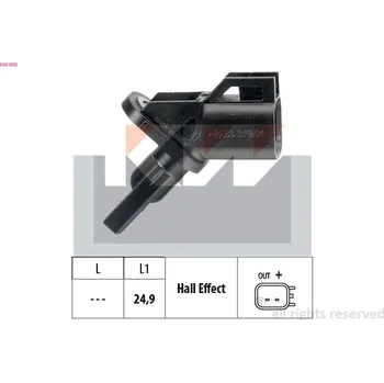 Přislušenství brzdového systému Snímač, počet otáček kol KW 460 005