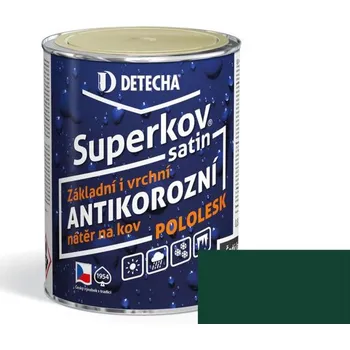 barva na kov Detecha SUPERKOV SATIN 0,8kg zelený (mech) RAL 6005