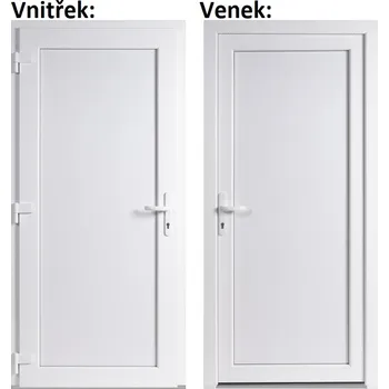Vchodové dveře Vchodové dveře plastové Soft Emily bílé 100x210 cm, levé