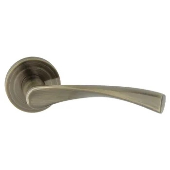 Dveřní kování DOMINO Dveřní dělené rozetové kování ROMANA-R , M3 - hnědá grafiatto, 950 WC, rozeta WC zámek