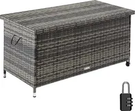 Zahradní úložný box tectake Kiruna 404595 270 l šedý