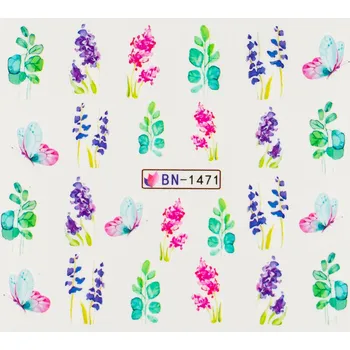 Lak na nehty BIO NAILS Vodolepka BN-1471 motýli a květy