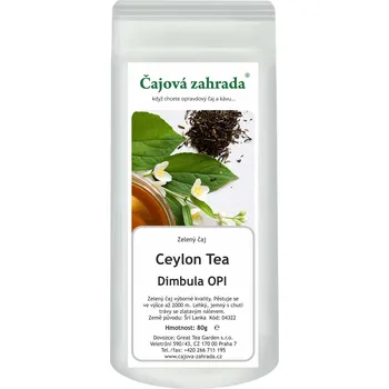 Čaj Čajová zahrada Ceylon Dimbula OPI Green - zelený čaj Varianta: zelený čaj 500g