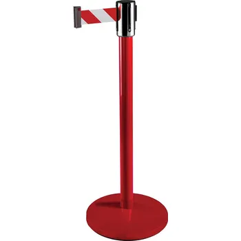 Plotový sloupek Zahrazovací sloupek 2,3 m, červená – bílá / červená, PROFI