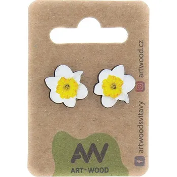 Náušnice art-wood.cz Náušnice - narcis bílý