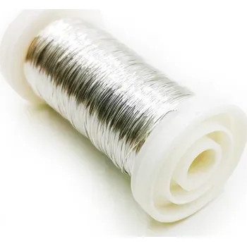 Vázací drát mech-mech.cz Floristický drát hladký - Stříbrný - 100m