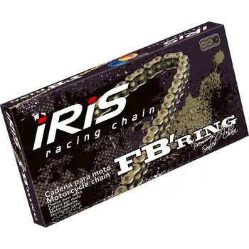 Řetězová sada pro motocykl IRIS hnací řetěz 520 FB-116 (116-článků) FB-RING rozpojený + spona barva zlatá (DO 900ccm) (37,0KN) (IRIS hnací řetěz 520 FB-116 (116-článků) FB-RING rozpojený + spona barva zlatá (DO 900ccm) (37,0KN))