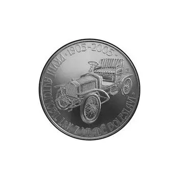 Česká mincovna 100. výročí výroby prvního automobilu v Mladé Boleslavi 200 Kč 2005 stříbrná mince Proof 13 g