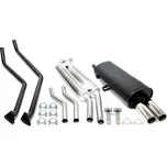 TA Technix sportovní catback výfuk BMW řada 3 (E30, 10/1982 - 09/1987), 2x 70 mm rovná nerezová koncovka s pertlem