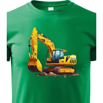 Chlapecké tričko Dětské triko Bagr 2, Barva Zelená, Velikost 110 cm/4 roky, Canvas Dětské tričko Bezvatriko.cz 1824