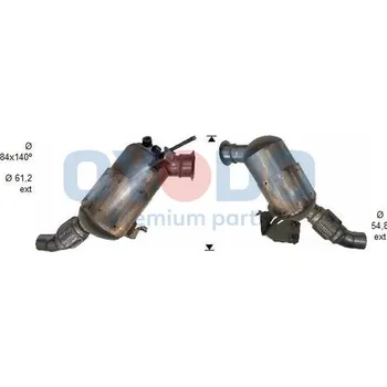 Filtr pevných částic Filtr sazových částic, výfukový systém, 20N0098-OYO