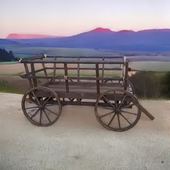 Zahradní dekorace Stará Krása – Ruční výroba Žebřiňáky a povozy velké zahradní dekorace V-125 x D-190 x H-110 cm