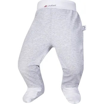 Polodupačky tenké Outlast® - pruh bílošedý melír/bílá Velikost: 62