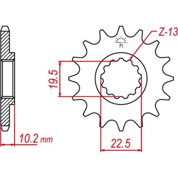 Řetězová sada pro motocykl GROSSKOPF řetězové kolo přední 435 14 SUZUKI RM 250 87-12 (+1), DR 250 90-93 (+1) (JTF432.14) (GROSSKOPF řetězové kolo přední 435 14 SUZUKI RM 250 87-12 (+1), DR 250 90-93 (+1) (JTF432.14))