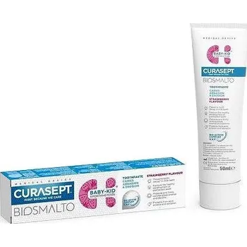 zubní pasta CURASEPT Biosmalto Baby-Kid dětská do 6 let Jahoda 50 ml