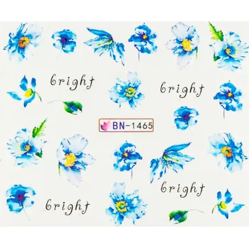 Lak na nehty BIO NAILS Vodolepka BN-1465 květy a nápisy