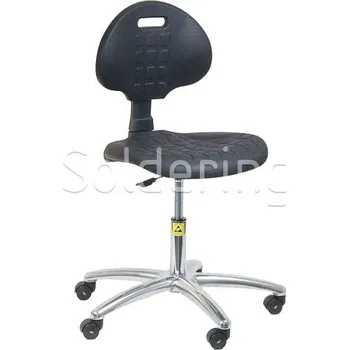 ESD židle Soft PU StaticTec, kolečka, černá - 101006867