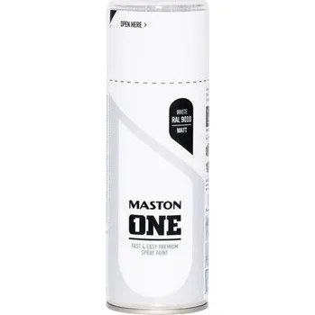 Barva ve spreji Spraypaint ONE - Matt white RAL9010 400ml vysoce kvalitní univerzální barevný sprej