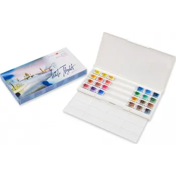 Vodová barva Nevskaya Palitra White Nights 19421583 akvarelové barvy 24 barev, plastová kazeta