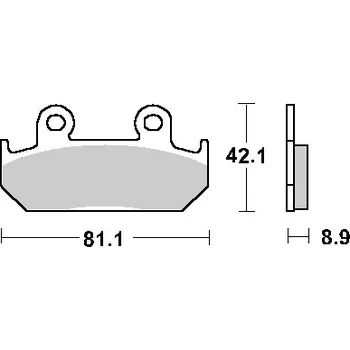 Brzdová destička SBS brzdové destičky KH121 STREET PERFORMANCE (EXCEL) sintrované barva zlatá (SBS brzdové destičky KH121 STREET PERFORMANCE (EXCEL) sintrované barva zlatá)