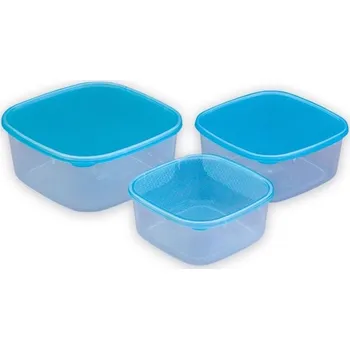 Dóza na potraviny Dóza plast na potraviny sada 3 ks/0,5/0,9/1,2 l s víčkem