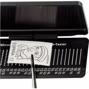 Poštovní známka Filatelistický zoubkoměr Lindner