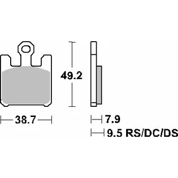 Brzdová destička SBS brzdové destičky KH369 STREET PERFORMANCE (EXCEL) sintrované barva zlatá (SBS brzdové destičky KH369 STREET PERFORMANCE (EXCEL) sintrované barva zlatá)