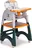 EcoToys Jídelní židlička 2v1, šedivá/oranžová