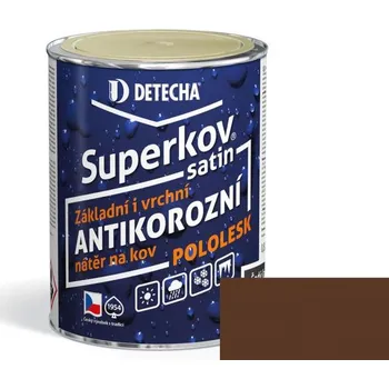 barva na kov Detecha SUPERKOV SATIN 0,8kg hnědý (ořech) RAL 8011