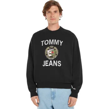 Pánská mikina TOMMY HILFIGER PÁNSKÁ MIKINA TJM BOXY TJ LUXE CREW BLACK DM0DM16376 BDS Velikost: L