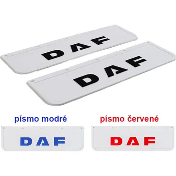 Blatník karosérie Zástěrka gumová 2x bílá/červená DAF