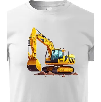 Chlapecké tričko Dětské triko Bagr 2, Barva Bílá, Velikost 158 cm/12 roků, Canvas Dětské tričko Bezvatriko.cz 1824