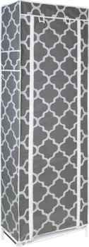 Šatní skříň TZB Lea Maroko textilní skříň 57 šedá/bílá