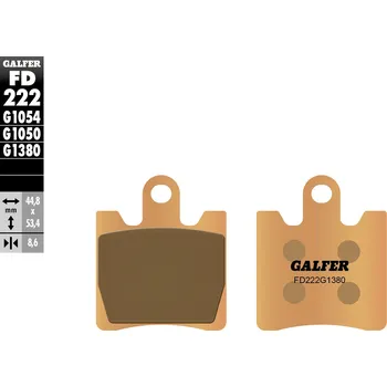 Brzdová destička GALFER brzdové destičky KH283 sintrované barva zlatá skútr (GALFER brzdové destičky KH283 sintrované barva zlatá skútr)