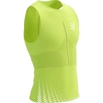 Běžecké oblečení Běžecké tílko Compressport Pro Racing Singlet M - EVENING PRIMROSE/WHITE Velikost textilu: S (obvod hrudníku 86-94cm)