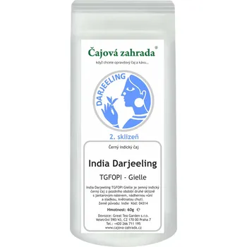 Čaj Čajová zahrada India Darjeeling TGFOPI Gielle - černý čaj Varianta: černý čaj 60g