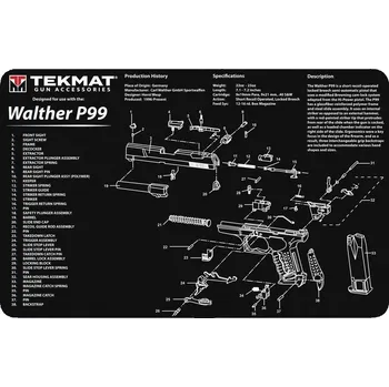 Příslušenství pro sportovní střelbu TEKMAT Walther P99 - Podložka na čištění zbraní