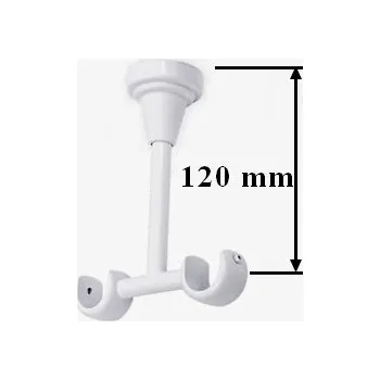 Příslušenství pro garnýž Stropní konzole 2-řadá pro tyč 19mm - bílá