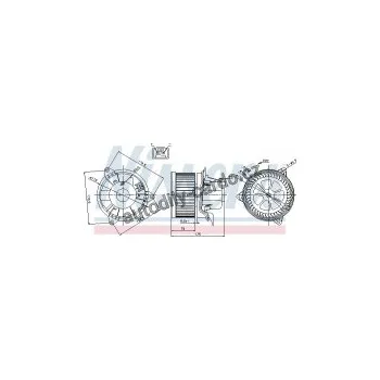 Chladič motoru Vnitřní ventilátor NISSENS 87027
