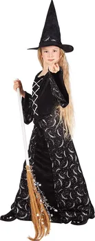 Karnevalový kostým Boland Dívčí kostým Čarodějnice s kloboukem stříbrný/černý/měsíc 128