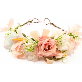 Čelenka Květinová vázací čelenka Něžná Růženka