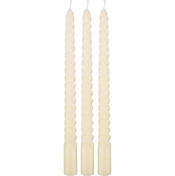 Svíčka Sada svíček Swirl 3ks slonová kost Present Time (Barva-slonová kost)