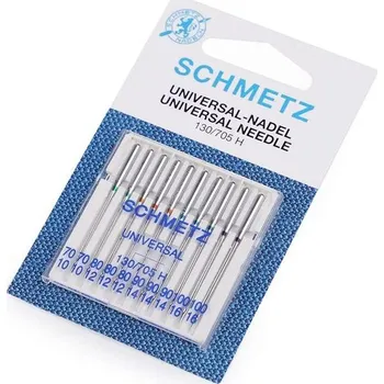 Strojové jehly Universal 70, 80, 90, 100 Schmetz na kartě