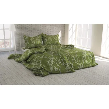 Povlečení Polášek Povlečení Dara zelená krep 140x200 / 70x90